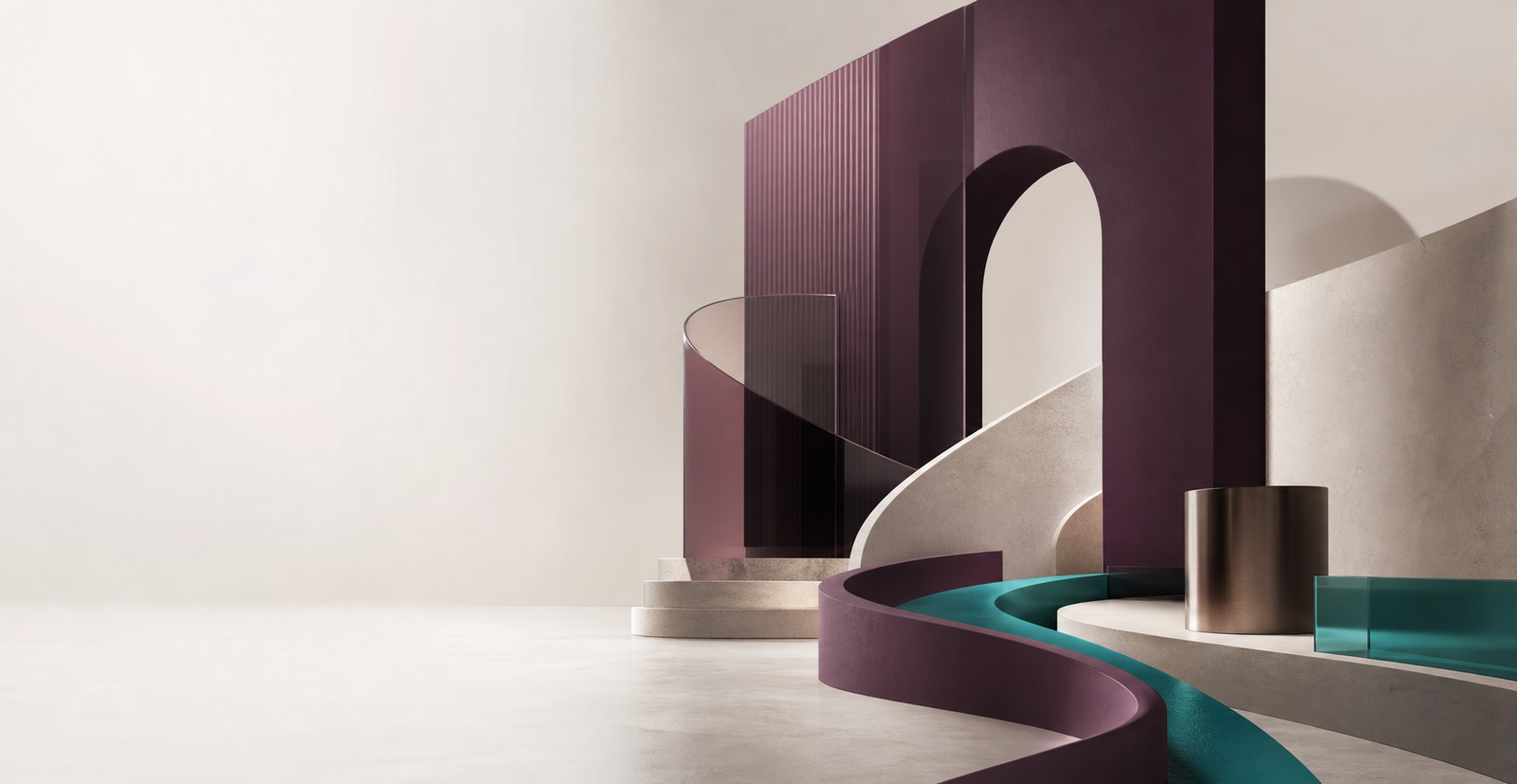 Composition architecturale aux couleurs CRM TE